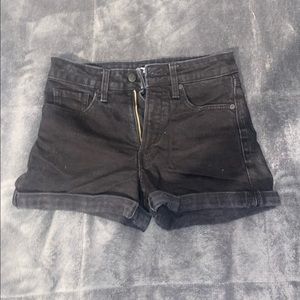 Black Jean shorts